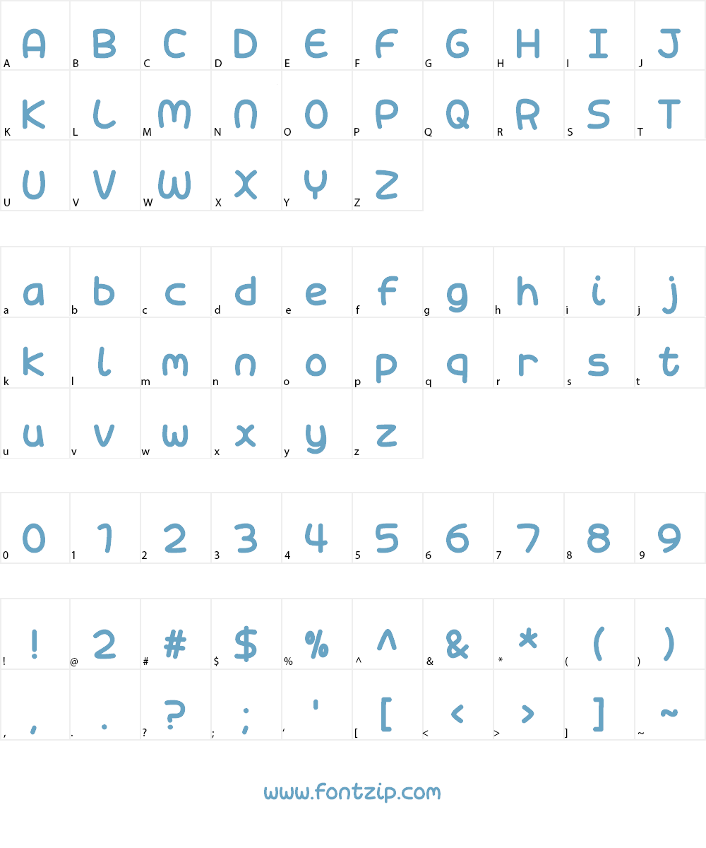 Candy Town Font Character